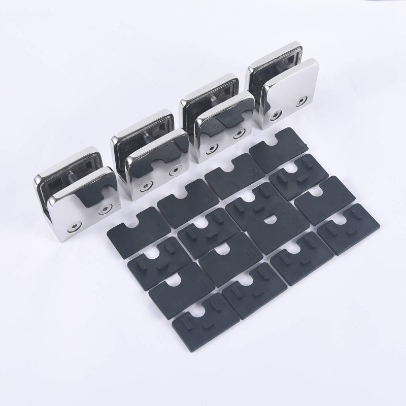 BOWSEN Heavy Duty 316 Stainless Steel Glass Clamp Pool Fence Balustrade Railing Post Clamps for Balcony/Garden Deck Handrail, Polished - Image 5